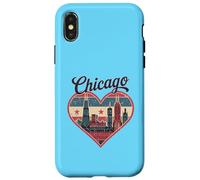 T-Shirt Chicago Heart - Vintage USA Chicago Skyline Travel Coque pour iPhone X/XS