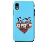 T-Shirt Chicago Heart - Vintage USA Chicago Skyline Travel Coque pour iPhone XR