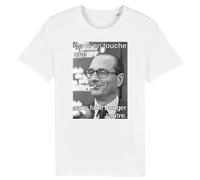 T Shirt Chirac ça m'en Touche Une sans Faire bouger l’Autre - pour Homme - Imprimé en France - Coton 100% Bio - Cadeau Anniversaire Chirac French Touch Original Rigolo (Blanc, XL)