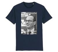 T Shirt Chirac ça m'en Touche Une sans Faire bouger l’Autre - pour Homme - Imprimé en France - Coton 100% Bio - Cadeau Anniversaire Chirac French Touch Original Rigolo (Marine, XL)