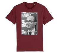T Shirt Chirac ça m'en Touche Une sans Faire bouger l’Autre - pour Homme - Imprimé en France - Coton 100% Bio - Cadeau Anniversaire Chirac French Touch Original Rigolo (Bordeaux, L)