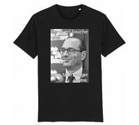 T Shirt Chirac ça m'en Touche Une sans Faire bouger l’Autre - pour Homme - Imprimé en France - Coton 100% Bio - Cadeau Anniversaire Chirac French Touch Original Rigolo (Noir, XL)