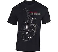 T-Shirt: Chopper - One Man One Engine - Moto Tee-Shirt - Motard - Biker - Motocycle - Motocycliste Idée Cadeau - Homme-s Femme-s - Anarchy - Bikeur - Vintage - Ride-r - Mécanicien (4XL)