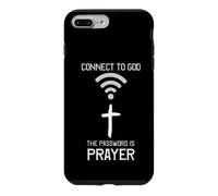 T-Shirt chrétien, connectez-Vous à Dieu, Le Mot de Passe est la prière, la Foi Coque pour iPhone 7 Plus/8 Plus