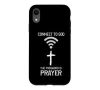 T-Shirt chrétien, connectez-Vous à Dieu, Le Mot de Passe est la prière, la Foi Coque pour iPhone XR