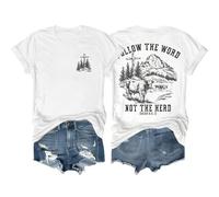 T-shirt chrétien « Follow The Word Not The Herd », chemise chrétienne pour femmes et hommes, blanc, 3XL