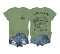 T-shirt chrétien « Follow The Word Not The Herd », chemise chrétienne pour femmes et hommes, Vert, XXL