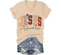 T-shirt chrétien « Jesus is My Favorite Season » - Automne - Jésus est ma saison préférée, Kaki-V, XXL
