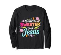 T-Shirt chrétien « Nothing Sweeter Than Jesus Christmas Faith » Manche Longue