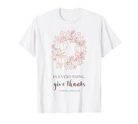 T-Shirt Christian Thanksgiving Bible « in Everything Give Thanks » T-Shirt