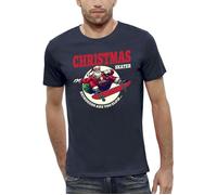 T-shirt Christmas skater - Pere Noel sur un skateboard - PIXEL EVOLUTION - Homme XXXXL