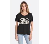 T-shirt CIAO AMORE noir à coupe oversize