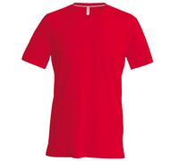 Kariban T-Shirt à Manches Courtes et col en V Coupe cintrée pour Homme (M) (Rouge)