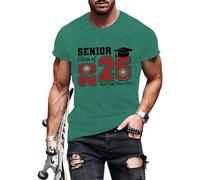 T-shirt « Class of 2026 » pour homme - Décontracté et amusant - Pour remise de diplôme - Vêtements de remise de diplôme - Pour le quotidien, les vacances, Vert, 5XL