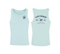 T-shirt classique sans manches en coton biologique pour homme - Say NO to Plastic, Aqua, L