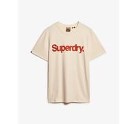 Superdry Classic Core Logo Shadow Short Sleeve T-shirt Beige XL Homme