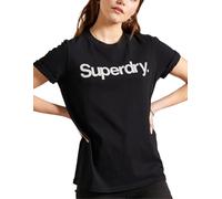 Superdry CL Tee T-Shirt, Black, XS Femme