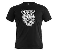 T-shirt CloMod Flower Heart Pentagon - Black L