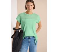 T-shirt col bateau avec empiècement en mesh