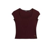 Superdry Athletic Essential Square Neck Short Sleeve T-shirt Violet M Femme