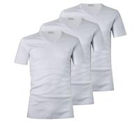 T-Shirt col en V, 100% Coton. Pack de 3 pièces, Art. 4428/53, Blanc XXL