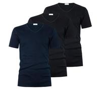 T-Shirt col en V, 100% Coton. Pack de 3 pièces, Art. 4428/53, Multicolore XXL