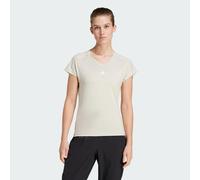 T-shirt col en V logo minimaliste AEROREADY Train Essentials Beige / White M
