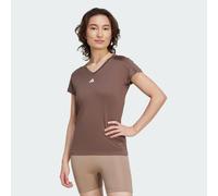 T-shirt col en V logo minimaliste AEROREADY Train Essentials Earth Strata / White L