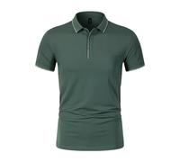 T-Shirt col Montant uni pour Homme, Respirant et Confortable, Style élégant et décontracté, Parfait pour Un Usage Quotidien,XL