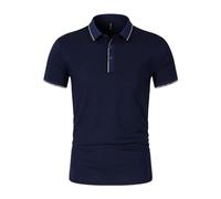 T-Shirt col Montant uni pour Homme, Respirant et Confortable, Style élégant et décontracté, Parfait pour Un Usage Quotidien,M