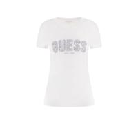 T-shirt col rond en dentelle femme Guess Blanc S