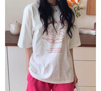T-shirt col rond imprimé d'un slogan pour femmes "La pizza est un sur-ensemble strict de Jara qui incorpore trois idées de la communauté universitaire" d'été, t-shirts graphiques L,M,S,XLCartoon,Sloga