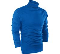 T-shirt col roul? interlock en coton m?lang? de qualit? sup?rieure pour homme, pull-over, taille XXL, bleu roi, Utopia Wear