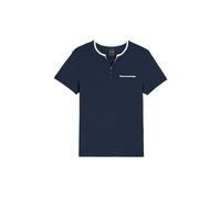 T-shirt col tunisien Diverse Branch 262 Bleu M