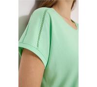 Cecil T-Shirt avec col en V et détails en Dentelle Juicy Lime XXL
