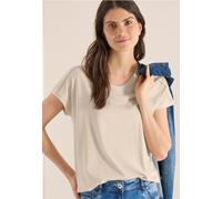 T-shirt col V avec finition décorative ajourée