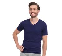 T-shirt col V Bamboo Basics Velo (x2) Bleu M