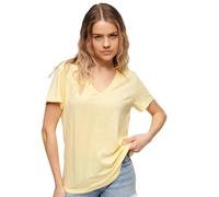 Superdry Studios Slub Embroidered Short Sleeve V Neck T-shirt Jaune S Femme