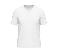 T-shirt col V Day Modern / Cotton & More Ammann 700257 en blanc