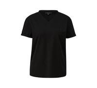 T-shirt col V en jersey brodÃ© femme COMMA Noir 36