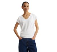 T-shirt col V femme Diverse Badbea 261 Blanc XS