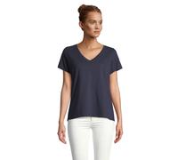 T-shirt col V femme Sol's Regent Bleu M