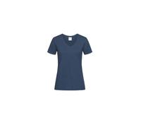 Stedman T-shirt Classic-T V-neck ST2700 – Femme, coupe droite, manches courtes, bleu marine 40 (M)
