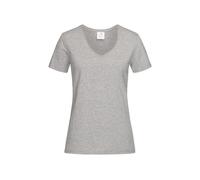 Stedman Apparel Classic-T V-neck/ST2700 - T-shirt - coupe droite - Manches Courtes - Femme - Gris - Gris - 40 (Taille fabricant: M)