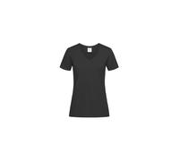Stedman Apparel Classic-T V-neck/ST2700 - T-shirt - coupe droite - Manches Courtes - Femme - Noir - Black Opal - 40 (Taille fabricant: M)
