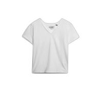 Superdry Studios Slub Embroidered Vee Short Sleeve T-shirt Blanc L Femme
