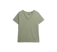 Superdry Studios Slub Embroidered Vee Short Sleeve T-shirt Vert M Femme