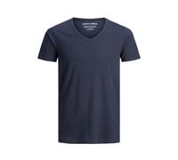 Jack and Jones – T-shirt coupe cintrée uni coton homme bleu marine Taille L