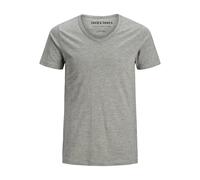 Jack & Jones T-shirt Coupe cintrée Uni Coton Homme Gris chiné L