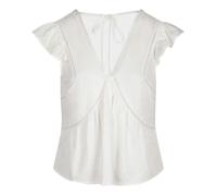 T-shirt col v MORGAN blanc - Manches courtes - Coupe péplum S